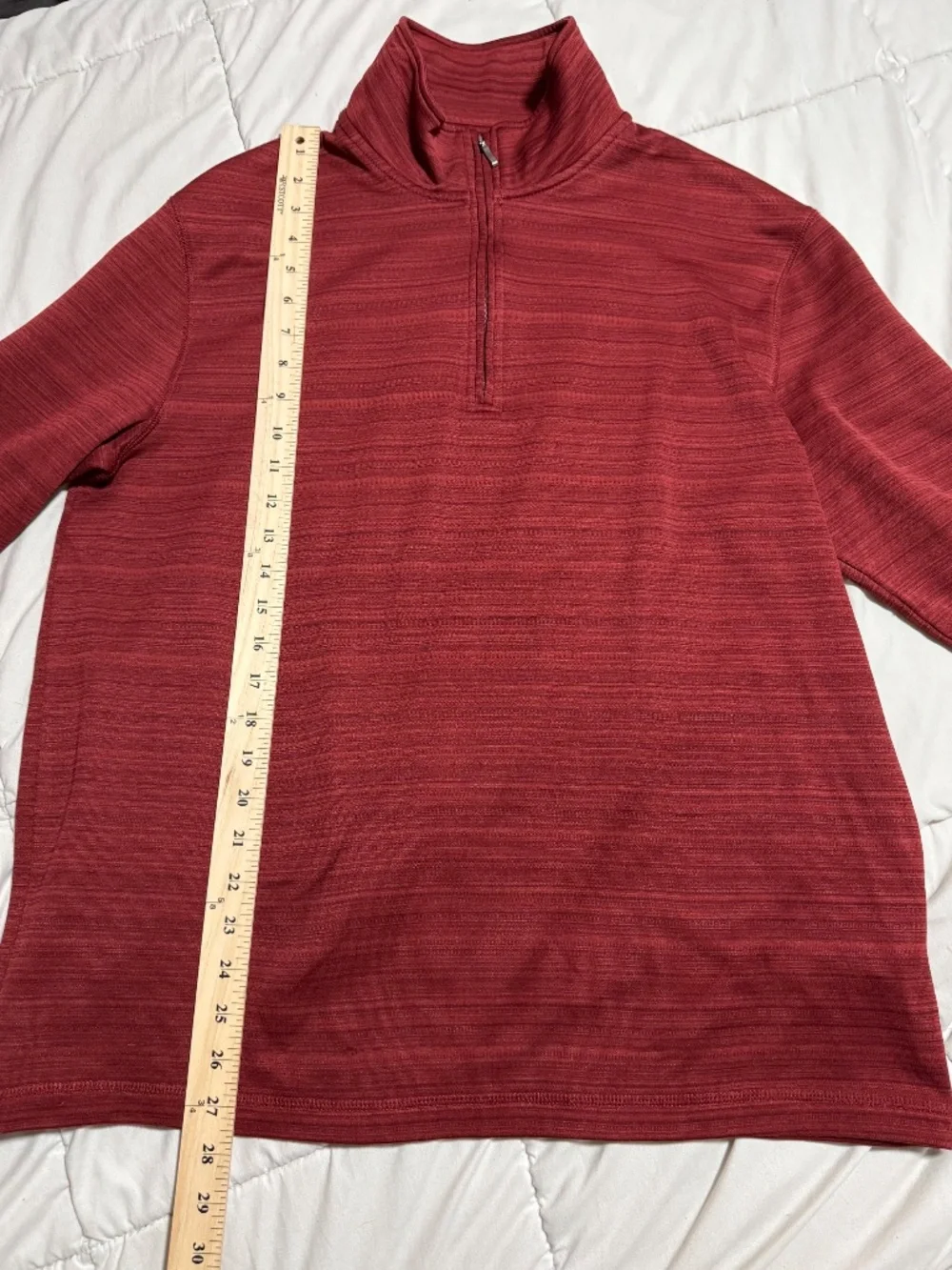 Large Quarter Zip Sweater Haggar Red
